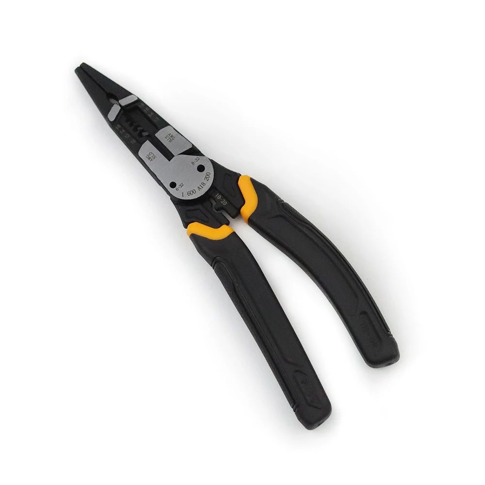 Оптовая продажа, Профессиональные многоцелевые ручные инструменты с изогнутой ручкой, 8 дюймов, плоскогубцы с длинным носом