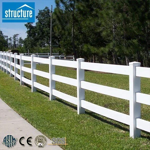 Wholesale European Style High Security PVC Used Horses Rail Fences For Sale
