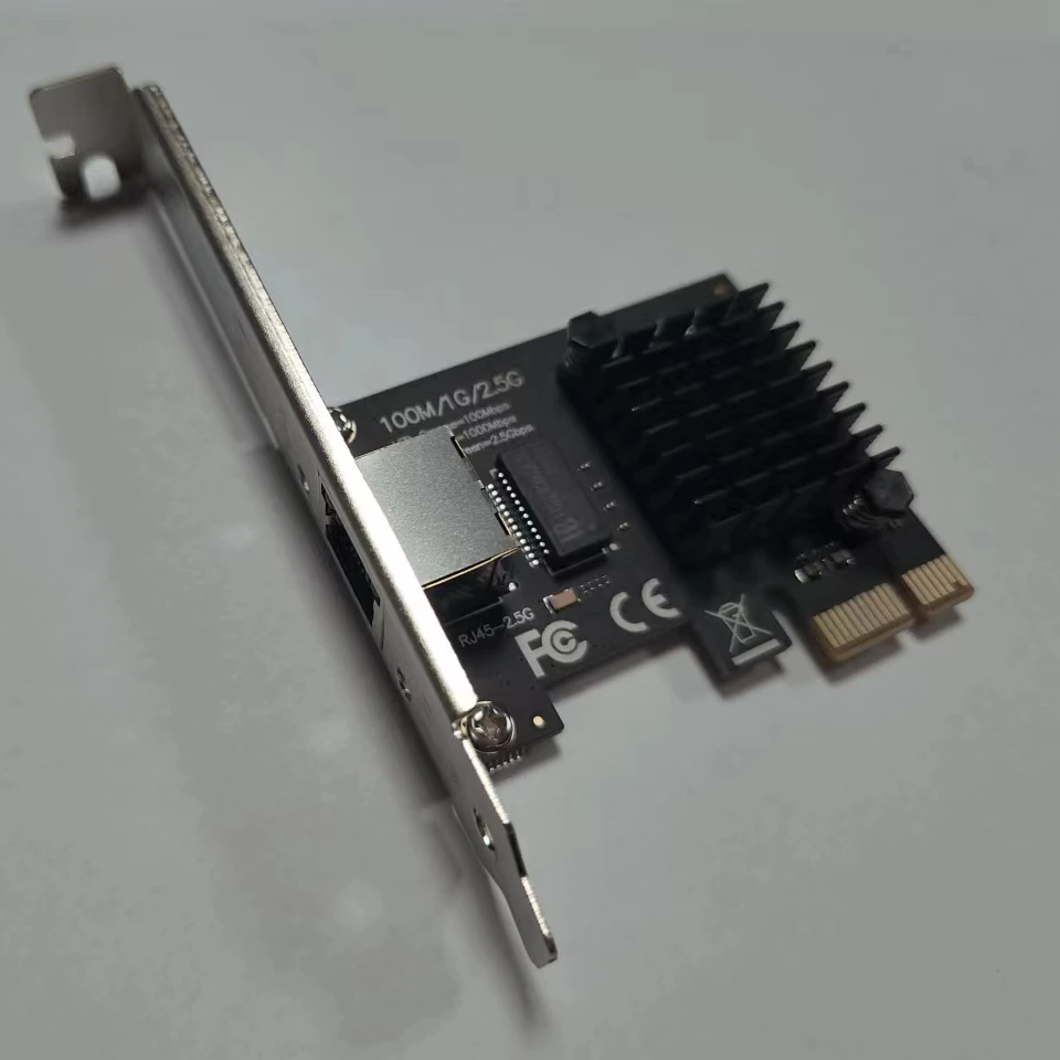 Gigabit Network Adapter with 1 Port 2500Mbps PCIe 2.5gb Ethernet Card RJ45 LAN Controller Card 8125 for Desktop