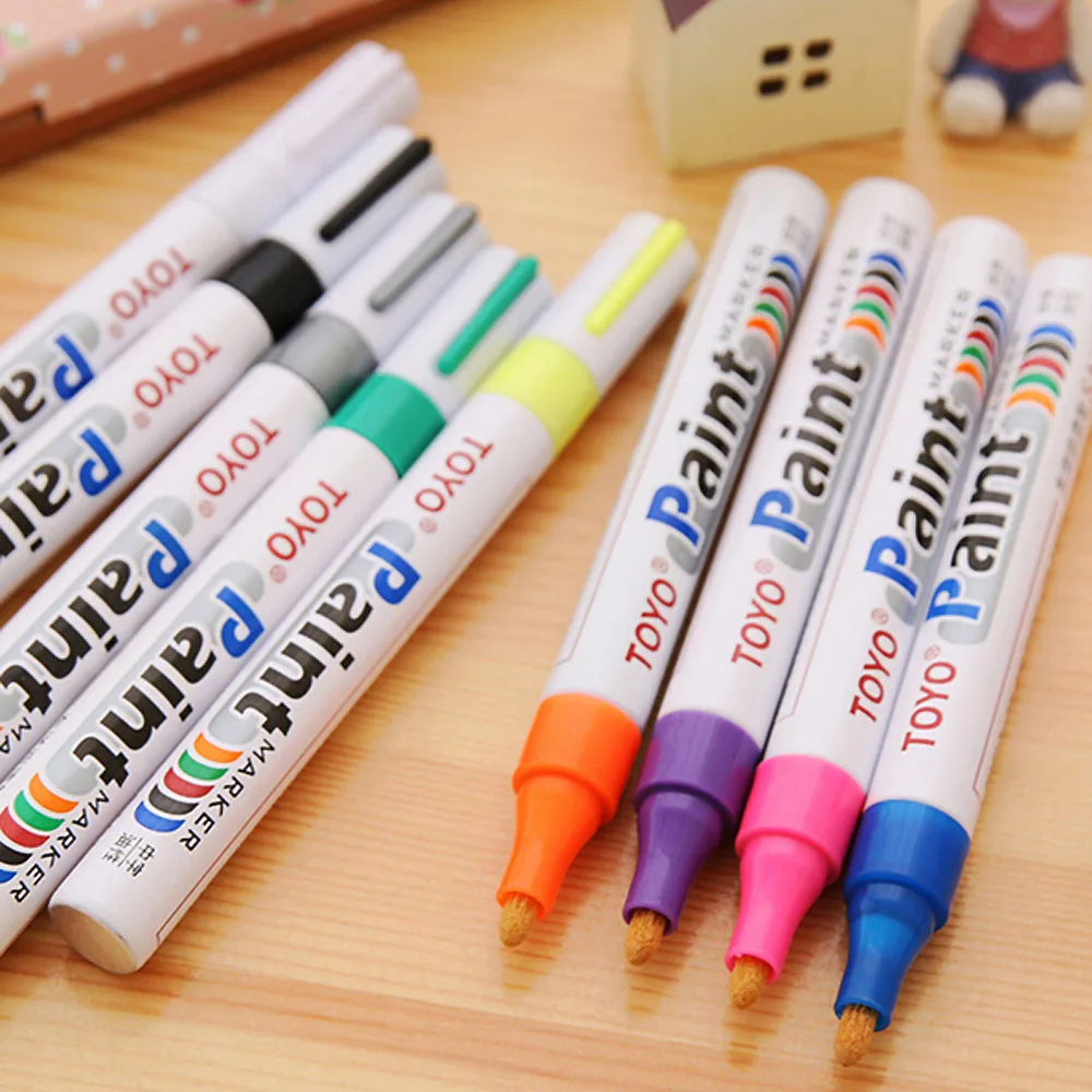 TOYO Tyre Permanent Paint Pen Marker Pens For Car Bike Metal Tires For Whiteboard Glass Rubber Permanent Pens SA101