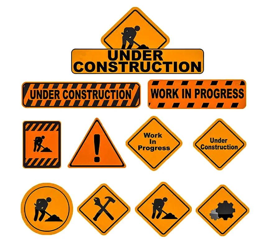 Customised High Visibility Pedestrian Junction Speed Reduction and Stop Signs Road Warning Signs Orange Construction Signs