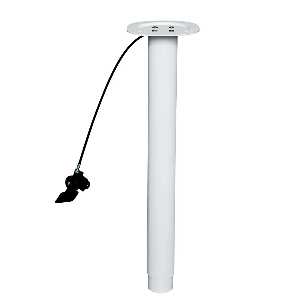 Indoor Furniture Accessories White Aluminum Pneumatic Column Adjustable Height 76mm Round Pipe Metal Table Legs