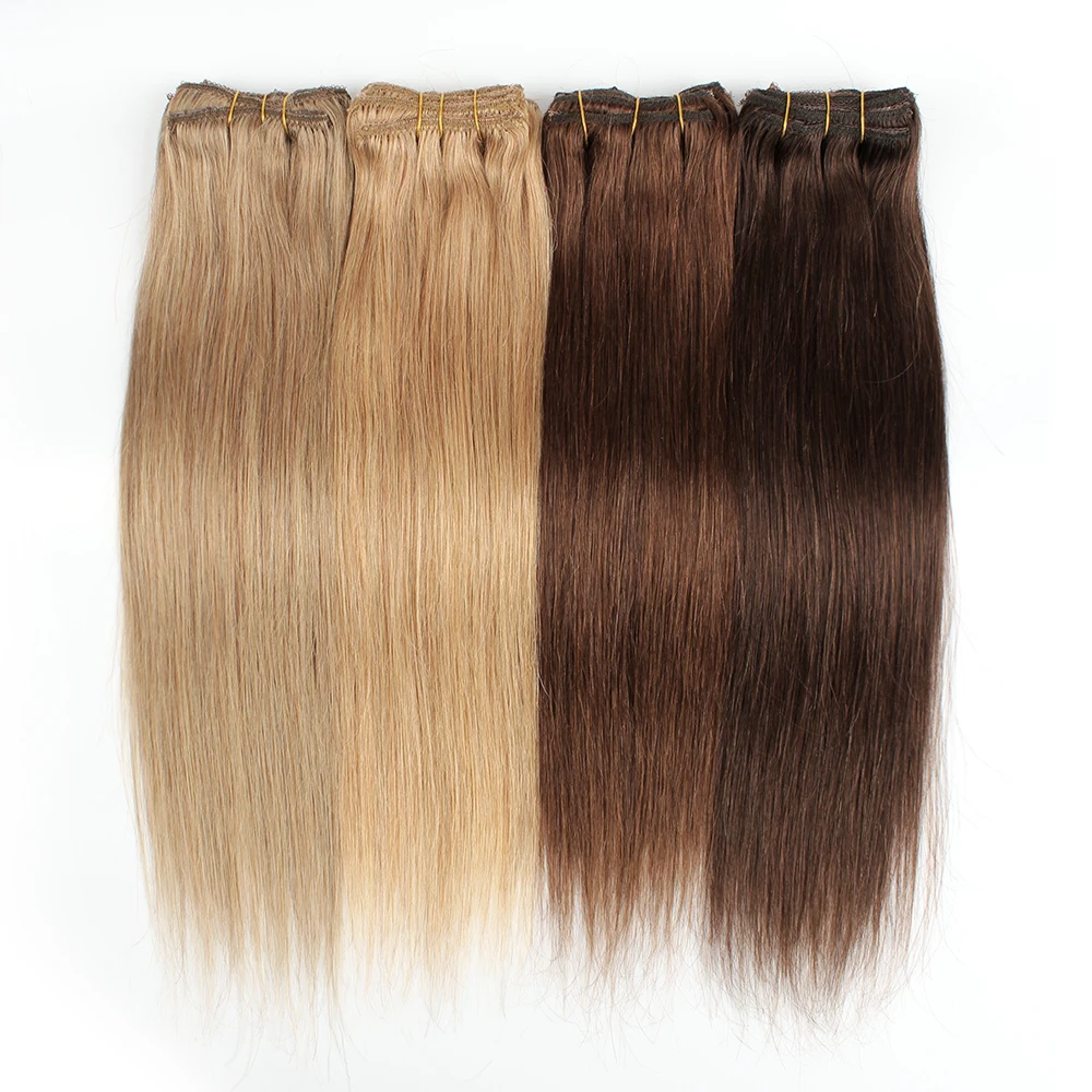 Long Lasting Virgin Brazilian Clip In Hair Extension 100% Remy Human Clip extension