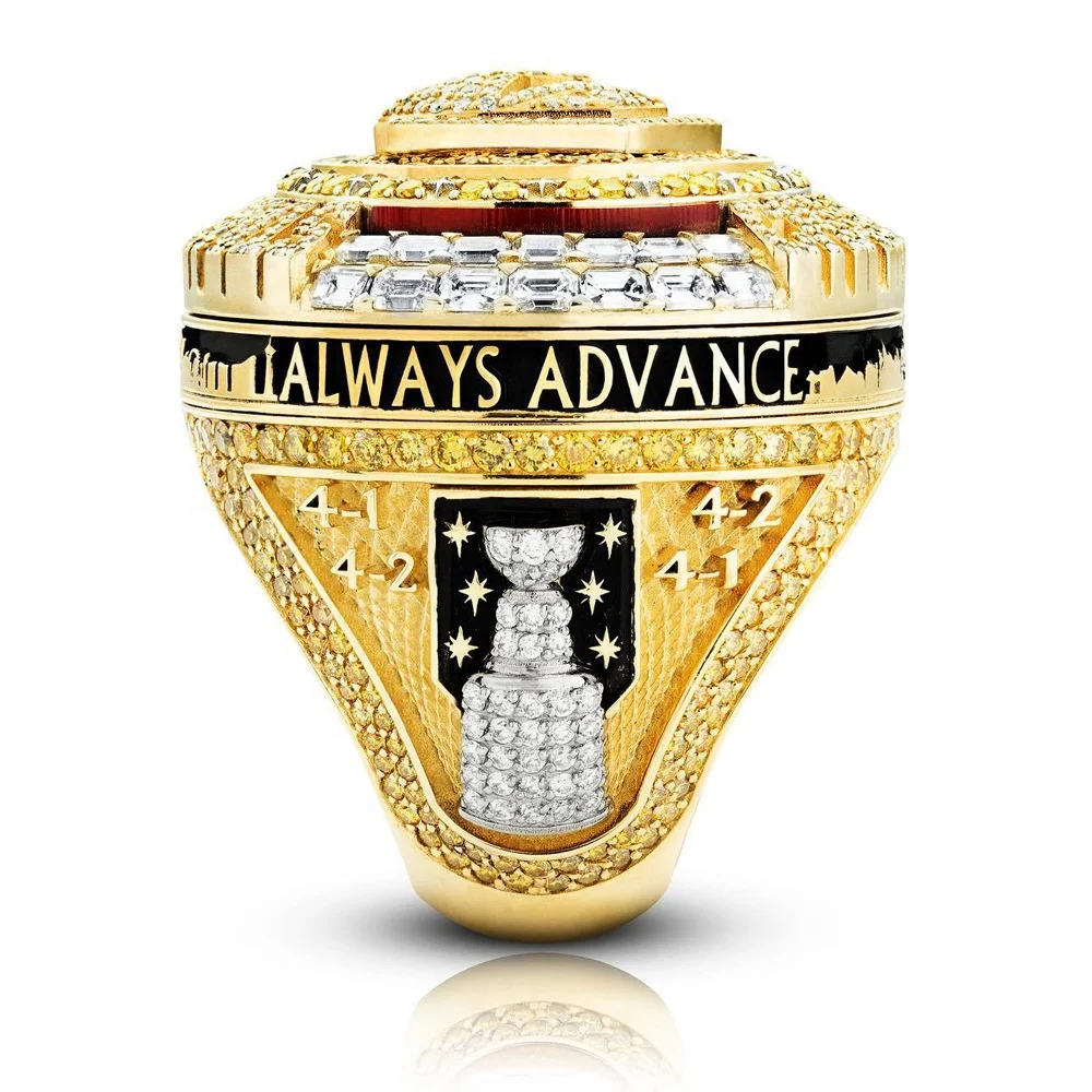 Custom Fantasy Ice Hockey Vegas Golden Knights Basketball Sport CZ Diamond Championship Ring