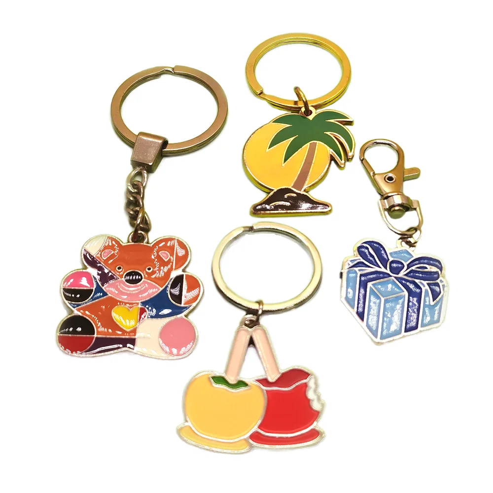 Merchandising custom made vendor key chain in bulk kpop cartoon animal door opener aircraft metal keychain dog mom cat keyring