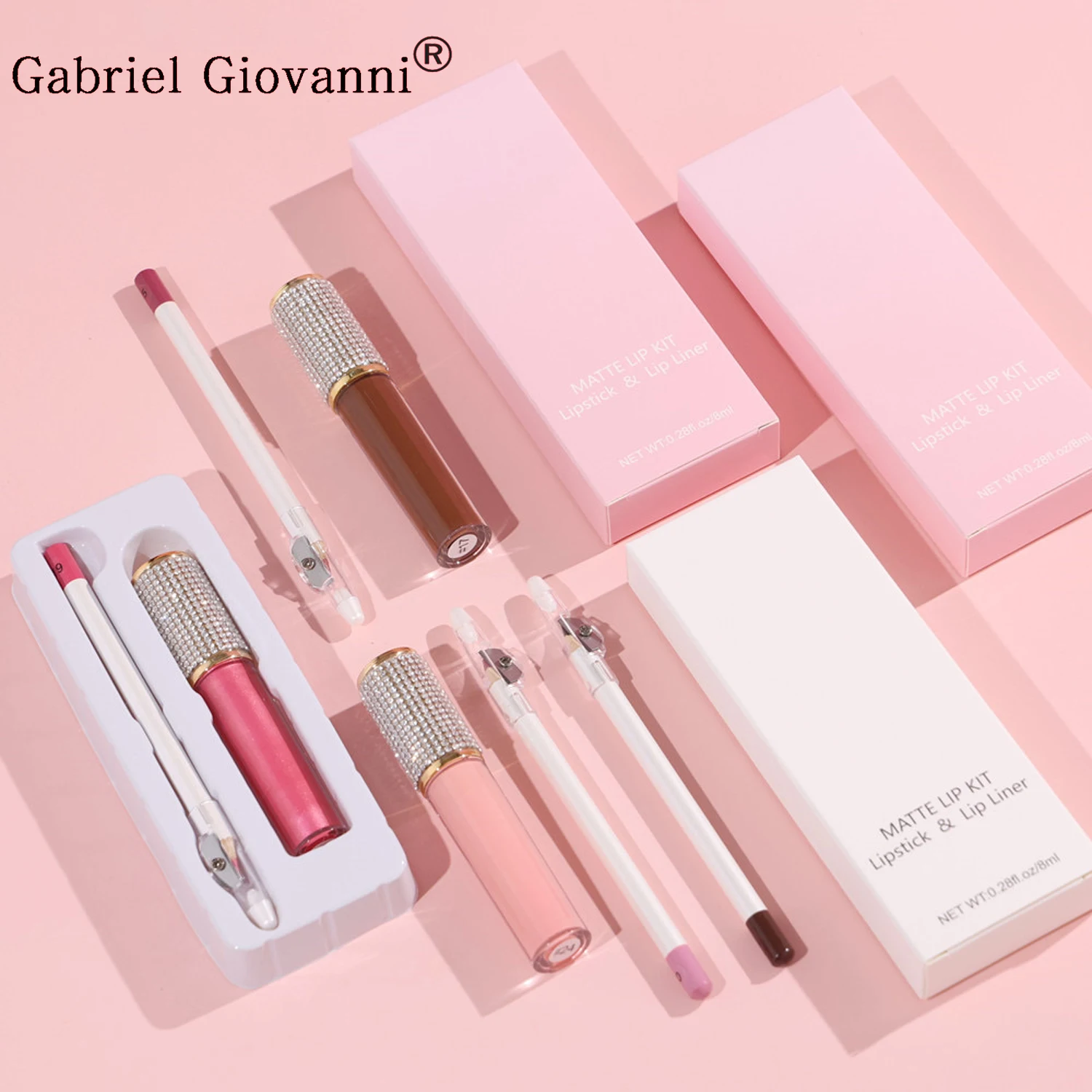 OEM Cosmetic Lip Liner Best Selling Waterproof Lip Liner Pencil Custom Private Label Diamond Lip gloss set