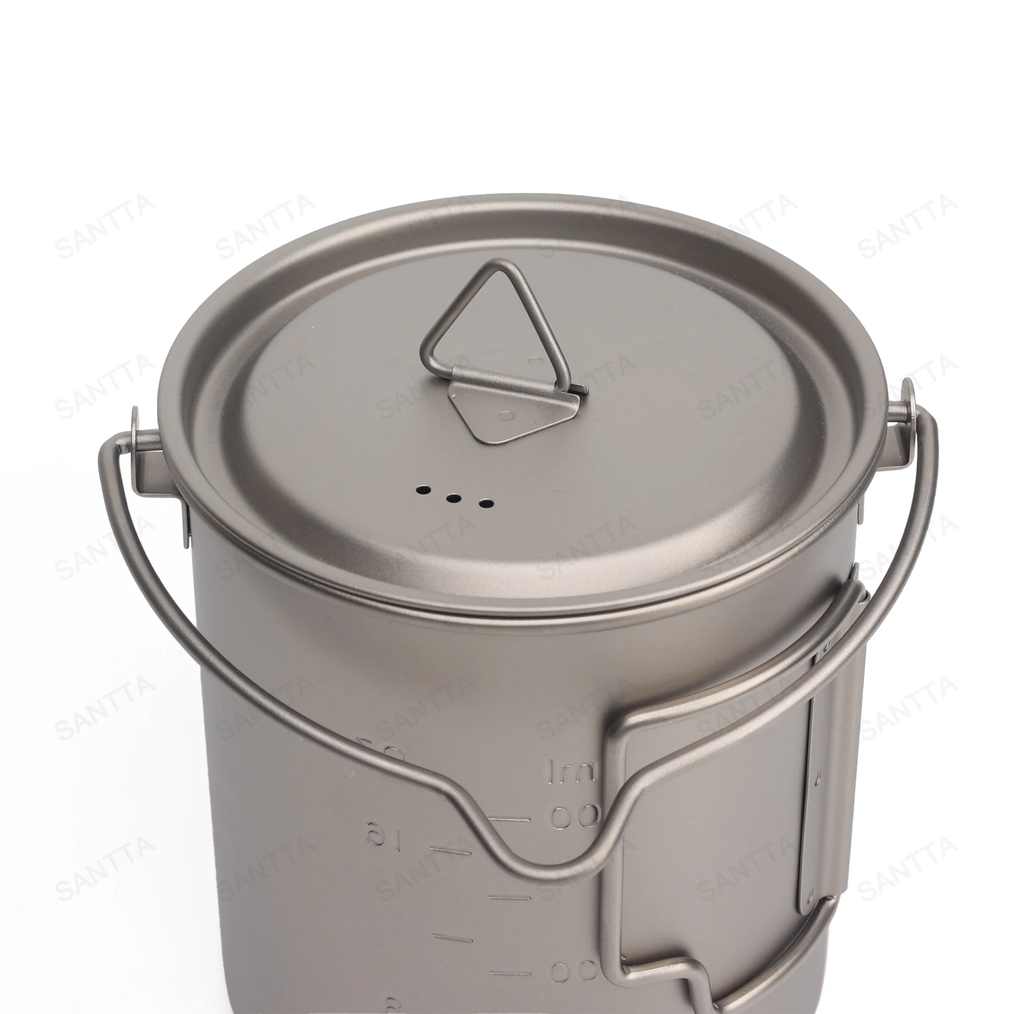 750mL Titanium Camping Pot- Lightweight Pot Mug with Bail Handle for Outdoor Camping, Hiking and Bushcarft