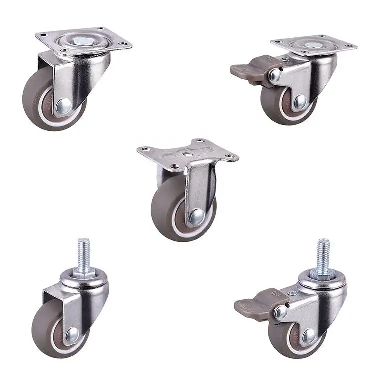 Furniture swivel caster 31mm TPR castor wheel with bearing