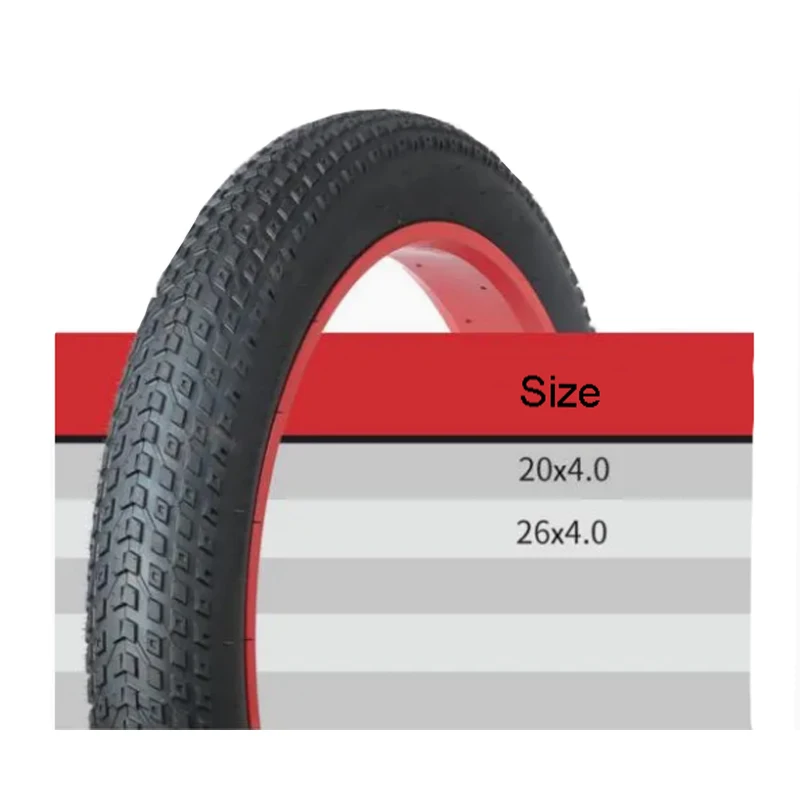 Wholesale Custom Logo Black 20x4.0 24x4.0 26x4.0 Snow Fat Bicycle Accessories Tire High Quality Bike Tires ISO/CCC/DOT Discount