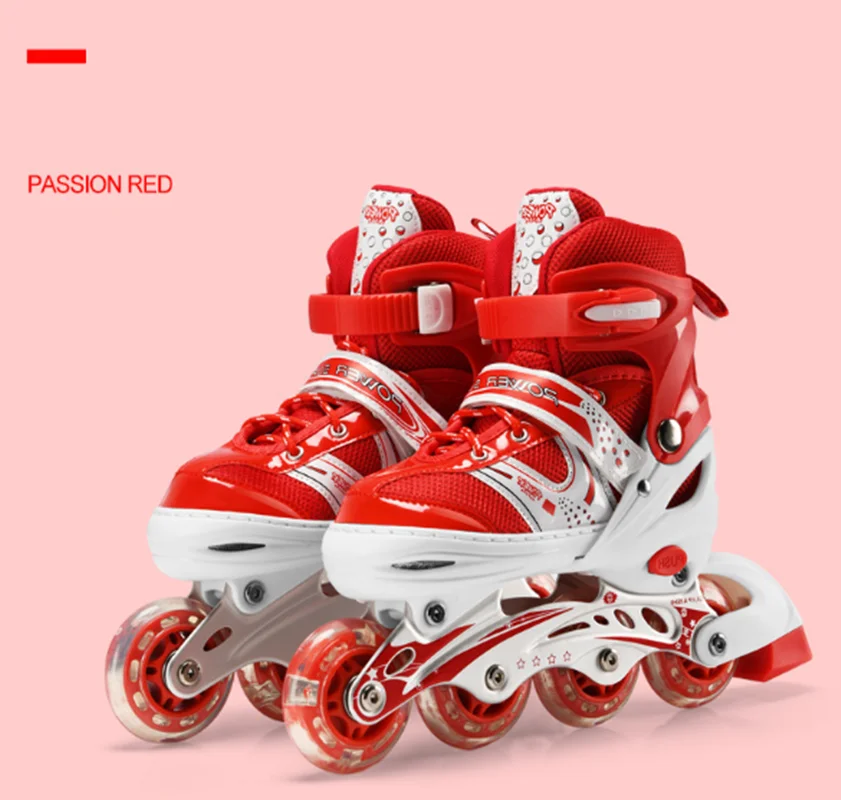 Boys Girl Skate Shoes Adult Adjustable Inline Flashing Roller Quad Skates Wholesale for Kids