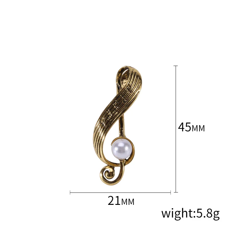 Korean personalized creative alloy oil dripping music symbol Brooch