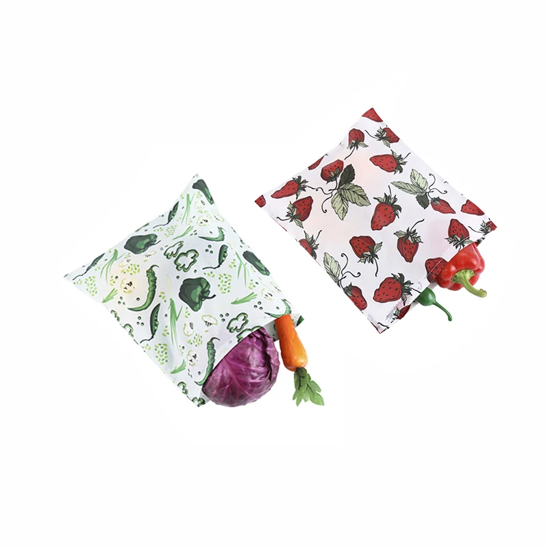 wholesale reusable 100 cotton prime fruit sandwich vegetable beeswax bag for food storage