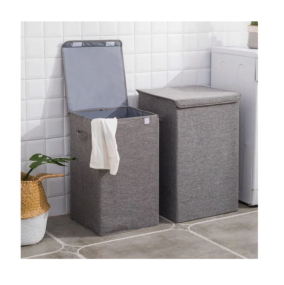 Washable  nonwovens laundry bag foldable laundry baskets with lid