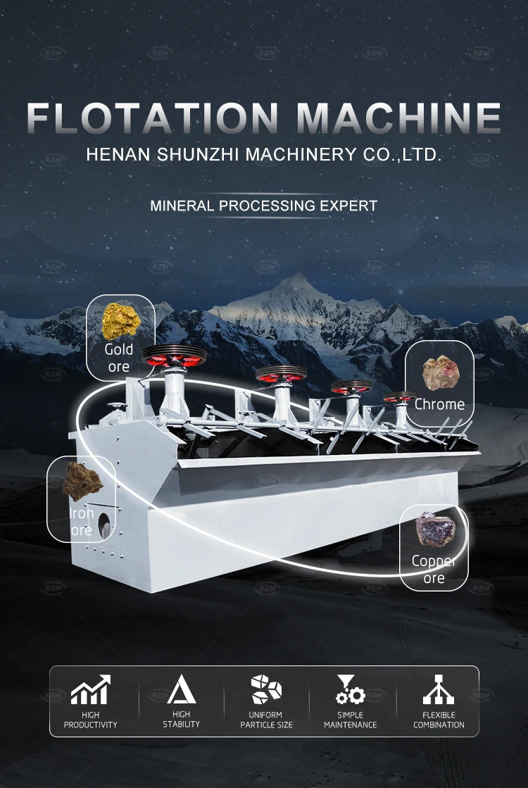 Mineral Separation Gold Copper Ore Flotation Machine Silver Mining Equipment Flotation Machine for Mineral Processing Plant