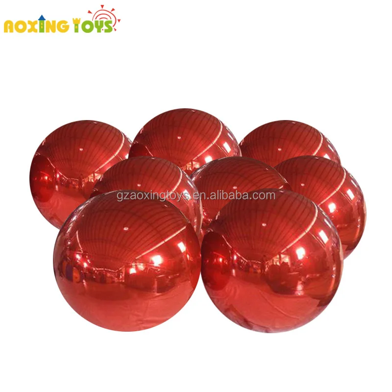 Inflatable ChristmasDecoration, Inflatable Mirror Ball, Red Silver Gold Mirror Ball For Wedding Stage Party Advertisement Event