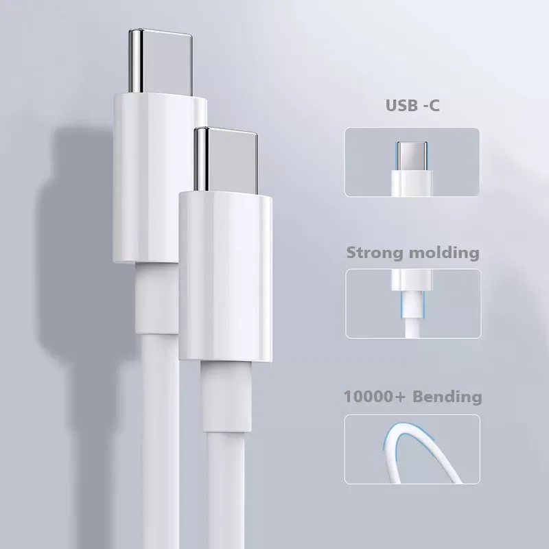 High Power PD3.0 60W 3A Fast Charging Data Cable Usb C To Usb C Quick Charger Cable For iPad iPod For Samsung Huawei Usb-C Cable