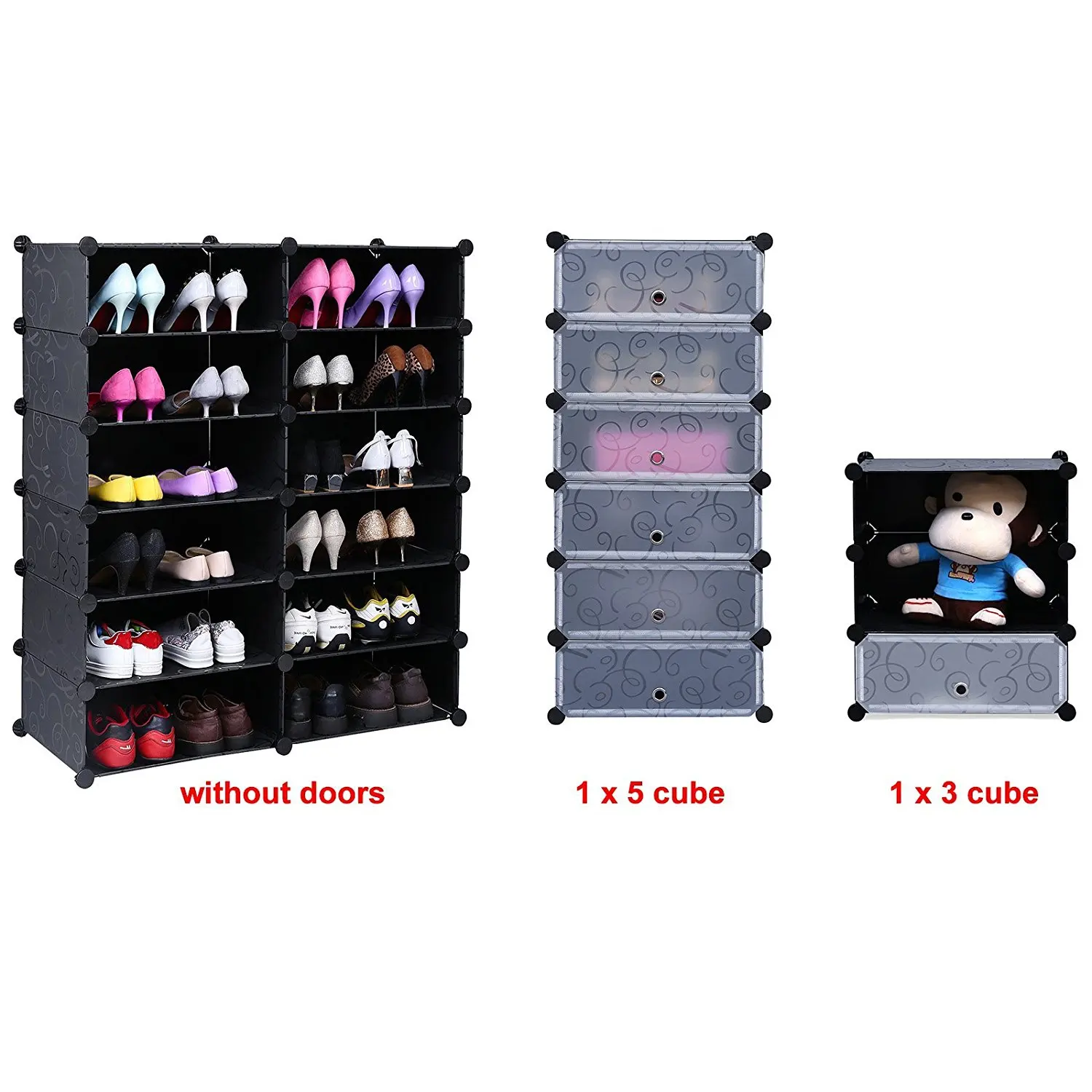 Hot Sale Stackable Foldable Diy Plastic Shoe Storage Cube Furniture