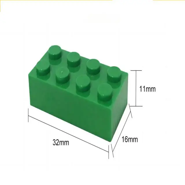 2*4 Dots White Building Blocks 15kg/Carton Box MOQ 1kg Compatible ABS Bricks China Factories