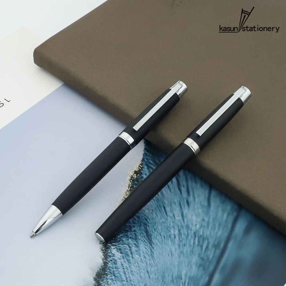 High-end metal signature gel pen custom laser logo black ink advertising gel pen