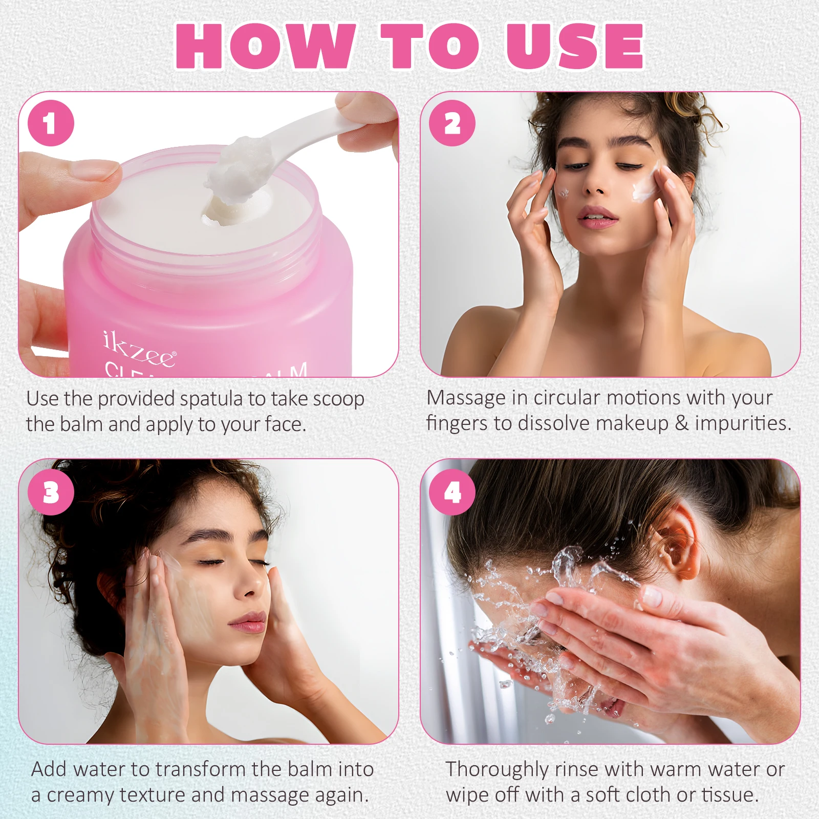 Wholesale Private Label 100ml Natural Face Make Up Cleansing Cream Waterproof Makeup Remover Cleansing Balm For All Skin Types