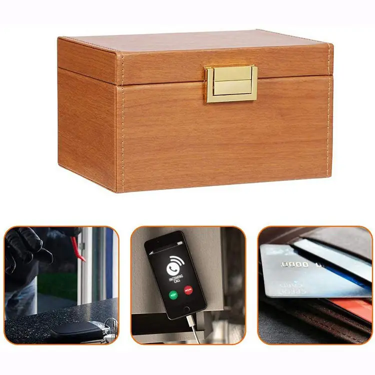 Custom Faraday Box Rfid Car Key Signal Blocker PU Leather Waterproof Shielding Case for Cell Phone Luxury Signal Blocking Box