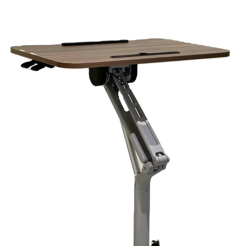 Rolling Standing Desk Height Adjustable Mobile Stand Up Computer Tilt Top Desks Laptop Stand for Small Spaces