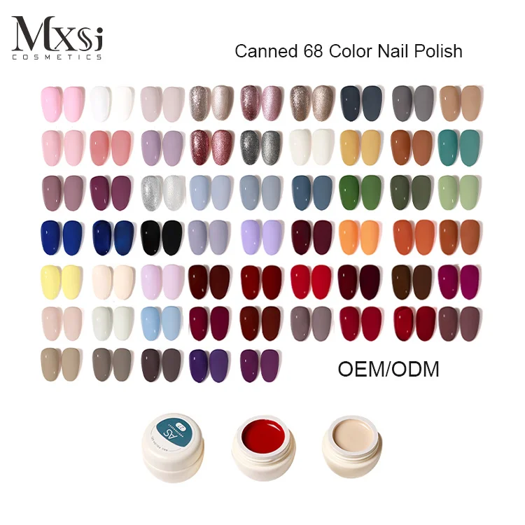 AS Solid Japanese Style Gel Polish Set Gift Box Nail Painting Gel Canned 5g Jar OEM Custom Logo Uv Soak Off Gel Polish for Nails