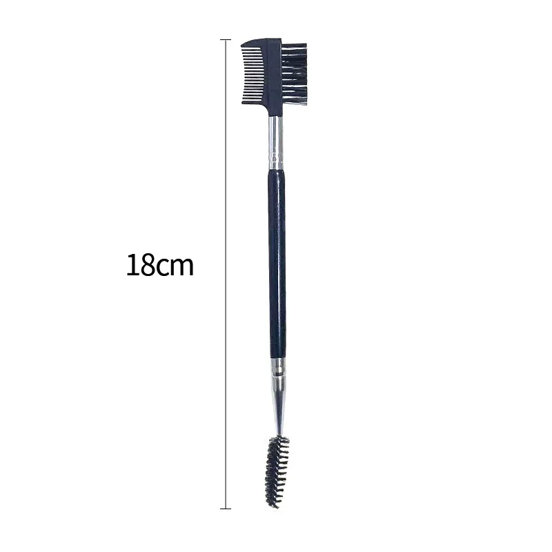 FEIYAN Wholesale Private Label Makeup Single Wooden 2 in 1 Eyebrow Eyelash And Eyebrow Comb Brush