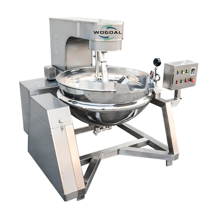 Fudge making cooking kettle machine/Tilting jacketed kettle machine with mixing