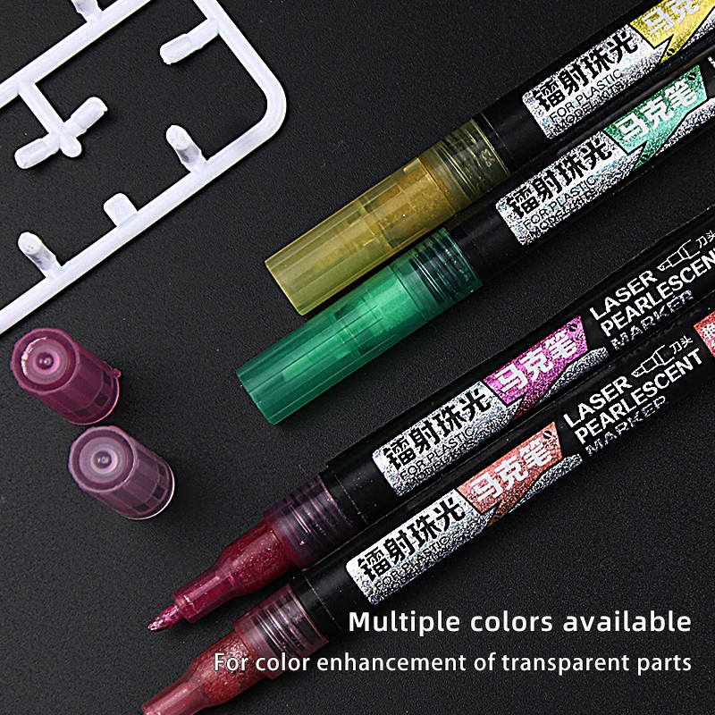 Water proof pearlescent glitter coloring paint markers pens decorative graffiti art markers for ornamentation