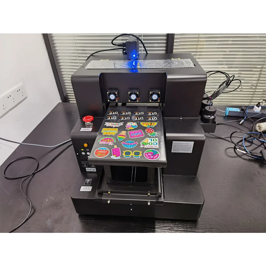 UV dtf sticker printer Cheapest A3 size UV printing PVC Card Bottle Golf Desktop Rotary Flatbed LED UV Printer