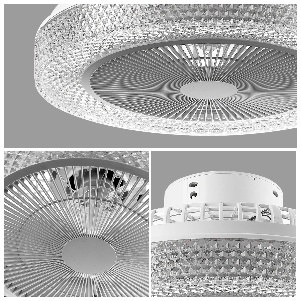 Smart APP Rgb Lamp Morden Fan Light Ceiling With Remote Control 20 inch Ceiling Fan Light For Bedroom