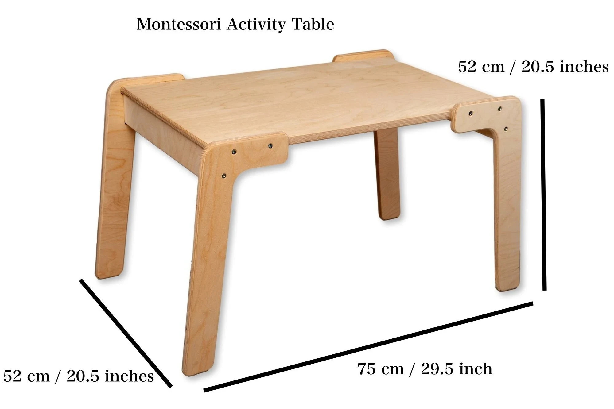 202408 Baby furniture Wooden Kids Chair and Table Set Handmade Toddler Furniture Montessori Kids Table and Chair Set