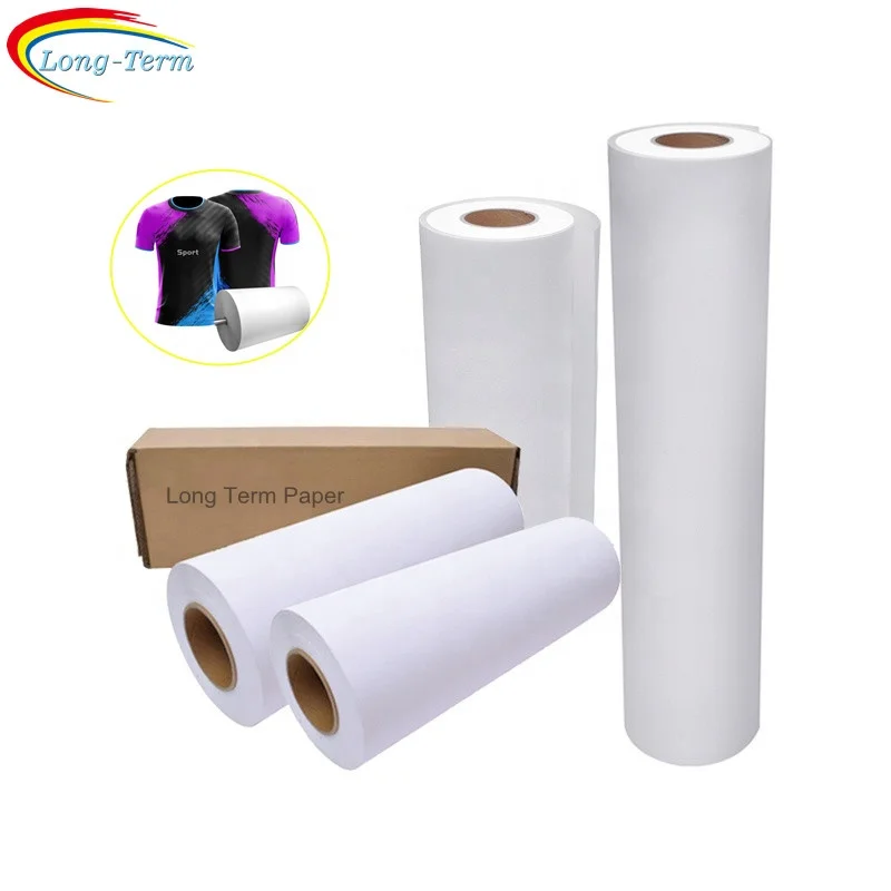 On- time Delivery 50g 70g 90g 100g sublimation paper roll for heat printing  transfer paper wholesale sublimation paper