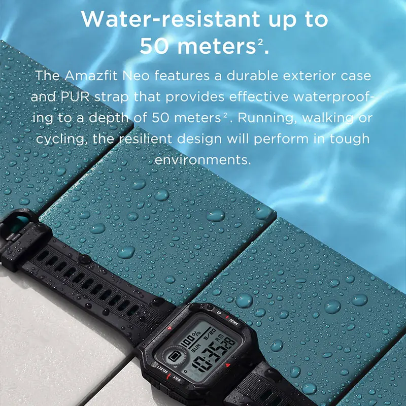 Global Version Xiaomi Amazfit Neo Smart Watch 5AM Waterproof Sports Modes Heart Rate Track Smartwatch