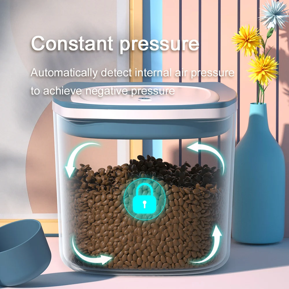 LUCKYPET2022 Intelligent Food Container Vacuum Grain Storage Barrel for Cats and Dogs