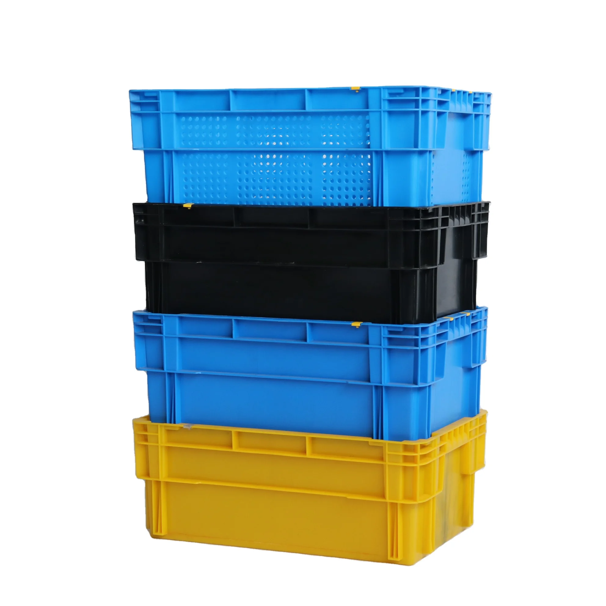 Сверхмощный пластиковый ящик QS для хранения на складе пластиковые контейнеры Nestable логистический Штабелируемый контейнер