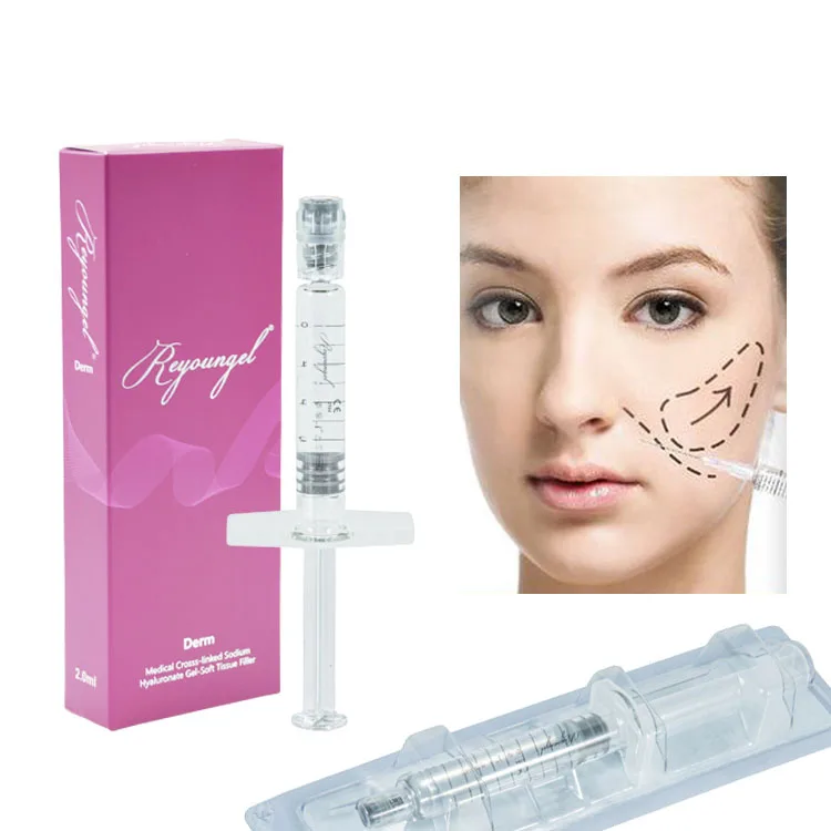 Hot Sales Dermal Filler 1ml 2ml Fillers Injection Lip Face Hyaluronic Acid Gel 10ml Derm for Body