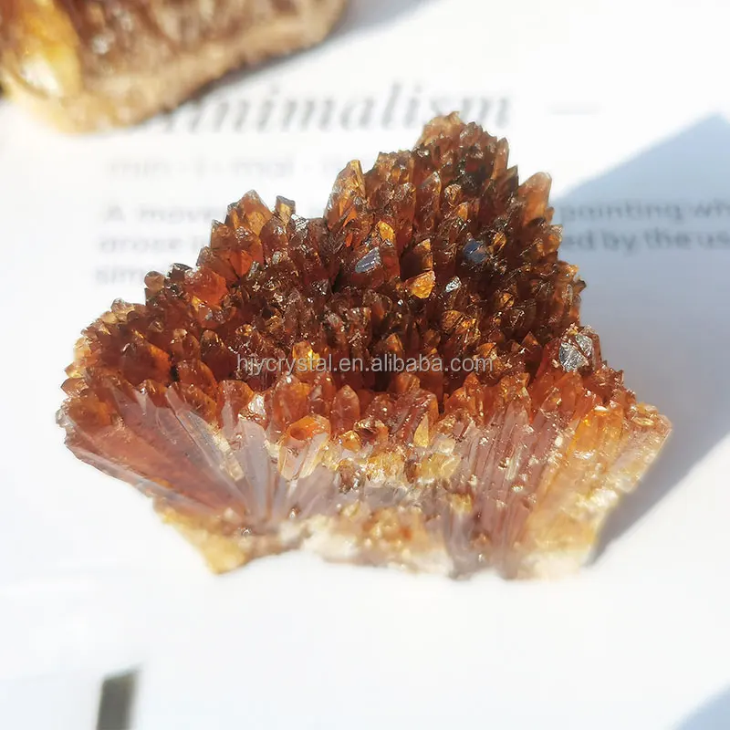 Wholesale Natural Crystal Cluster Healing Rough Raw Amber Calcite Quartz For Decoration