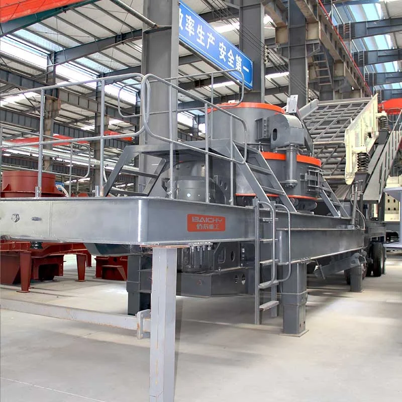 Mobile Granite Silica Glass Sand Crusher Plant, Artificial Sand Maker Equipment, Mobile VSI Series Sand Making Machine for Sale