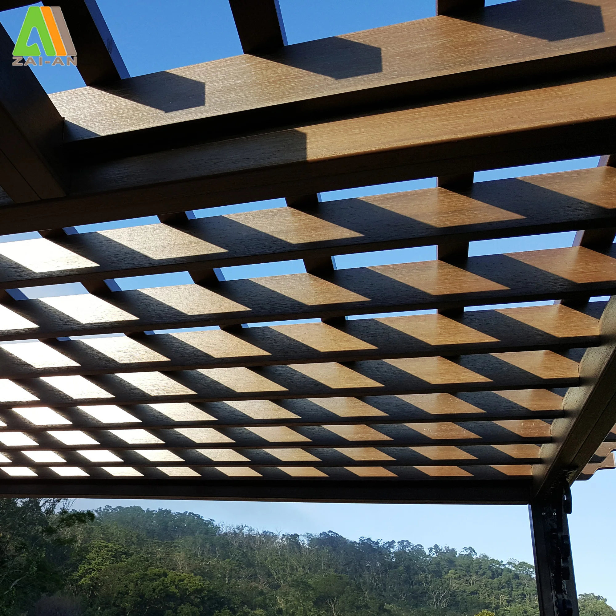 China Factory Composite Wood Customized Color Outdoor Pvc Roofing Arches Arbours Pergolas
