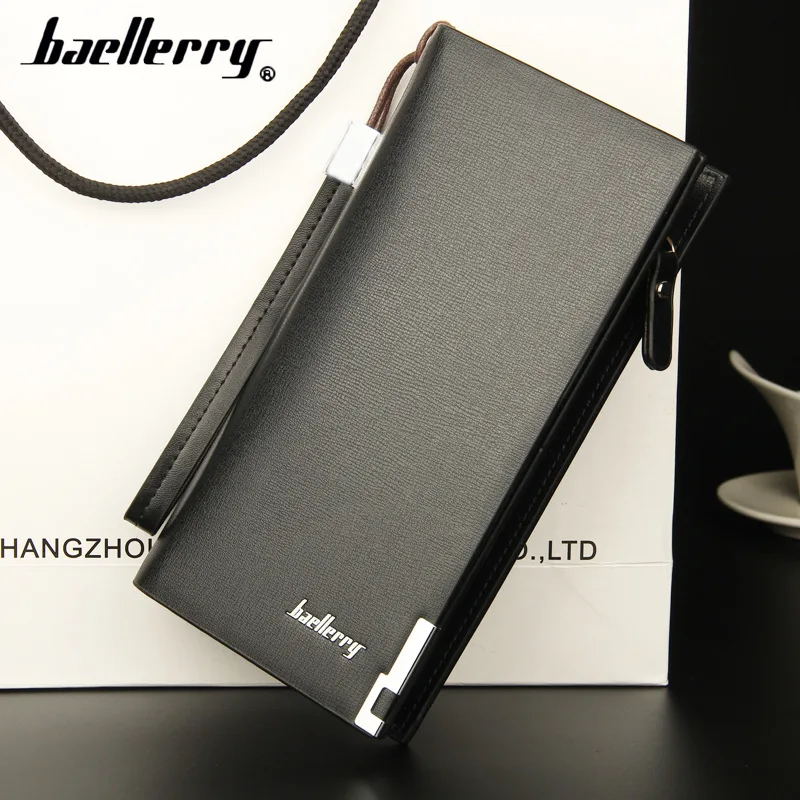 BAELLERY PU кожаный мужской RFID-кошелек с блокировкой, Длинные кошельки, чехол для монет, Обложка для паспорта, мужской держатель для кредитных карт SW002