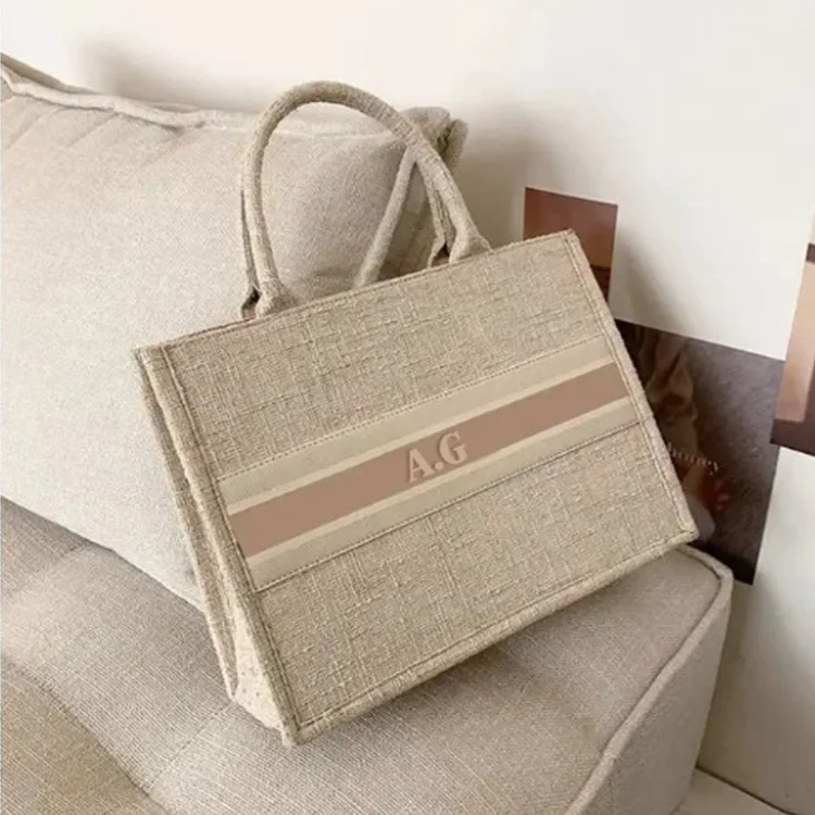 Customization Fashion Letter Prints Embroidery Women Tote Bags Large Capacity Ladies Luxury Handbags