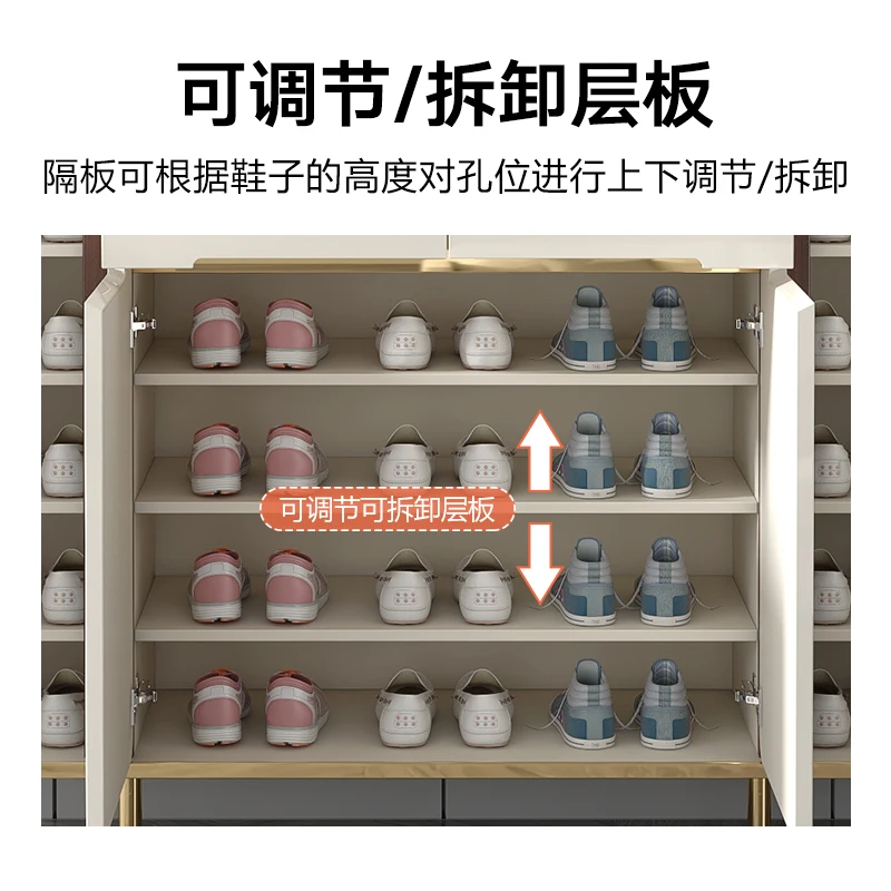 Wooden Modern Luxury Shoes Cabinet in Living Room for Entrance Shoes Storage Cabinet Shoe Rack