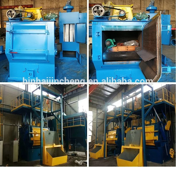 shot blasting machine q3210/tumble q3210 rubber belt shot blasting machine