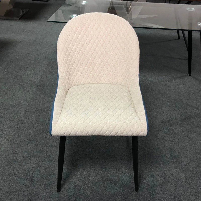 
EURO popular comfortable PU seat metal tube leg dining chair 