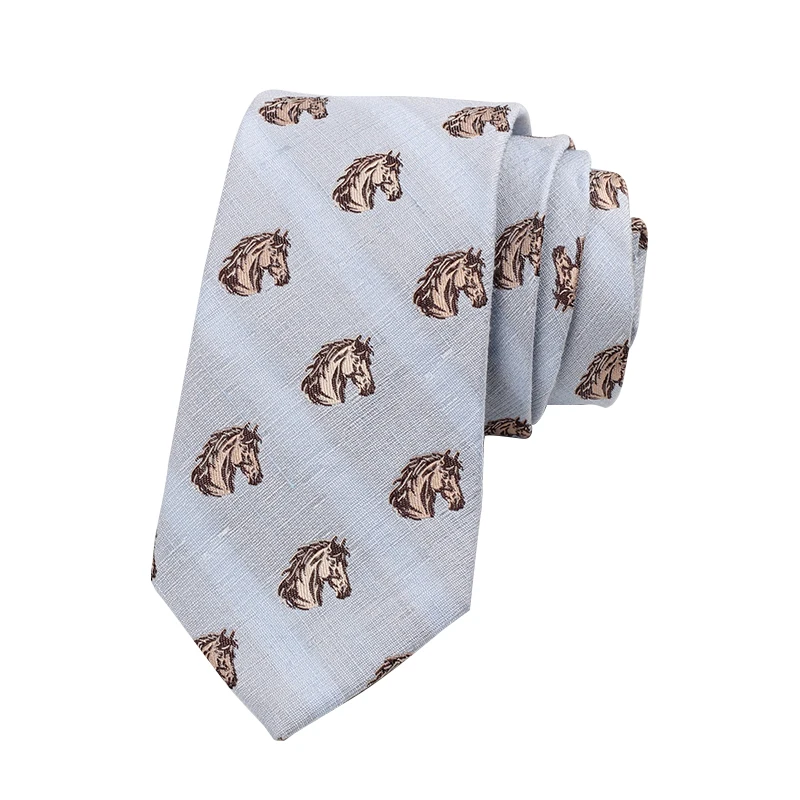 2024 Top Seller Products Good Quality Classic Pure Silk Necktie Wholesale Animal Novelty Pattern Neck Tie For Men