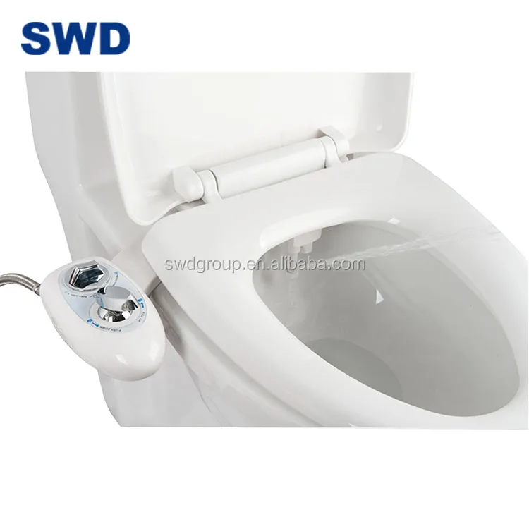 Non-Electric Bidet Attachment for Toilet Self Cleaning Dual Cleaning Nozzle Spray Bidet Attachment
