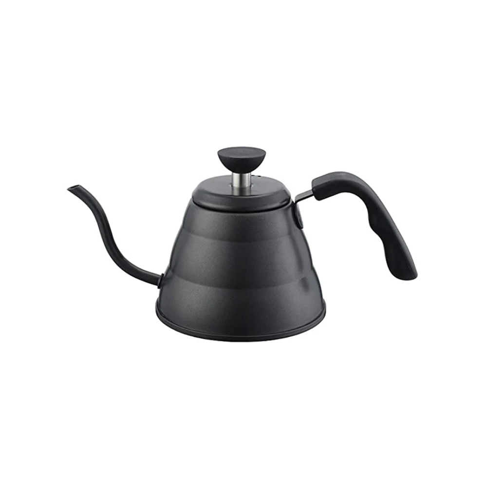 40oz 1200ml Black Hand Drip Pour Over Gooseneck Coffee Kettle Long Narrow Spout Coffee Pot With Thermometer