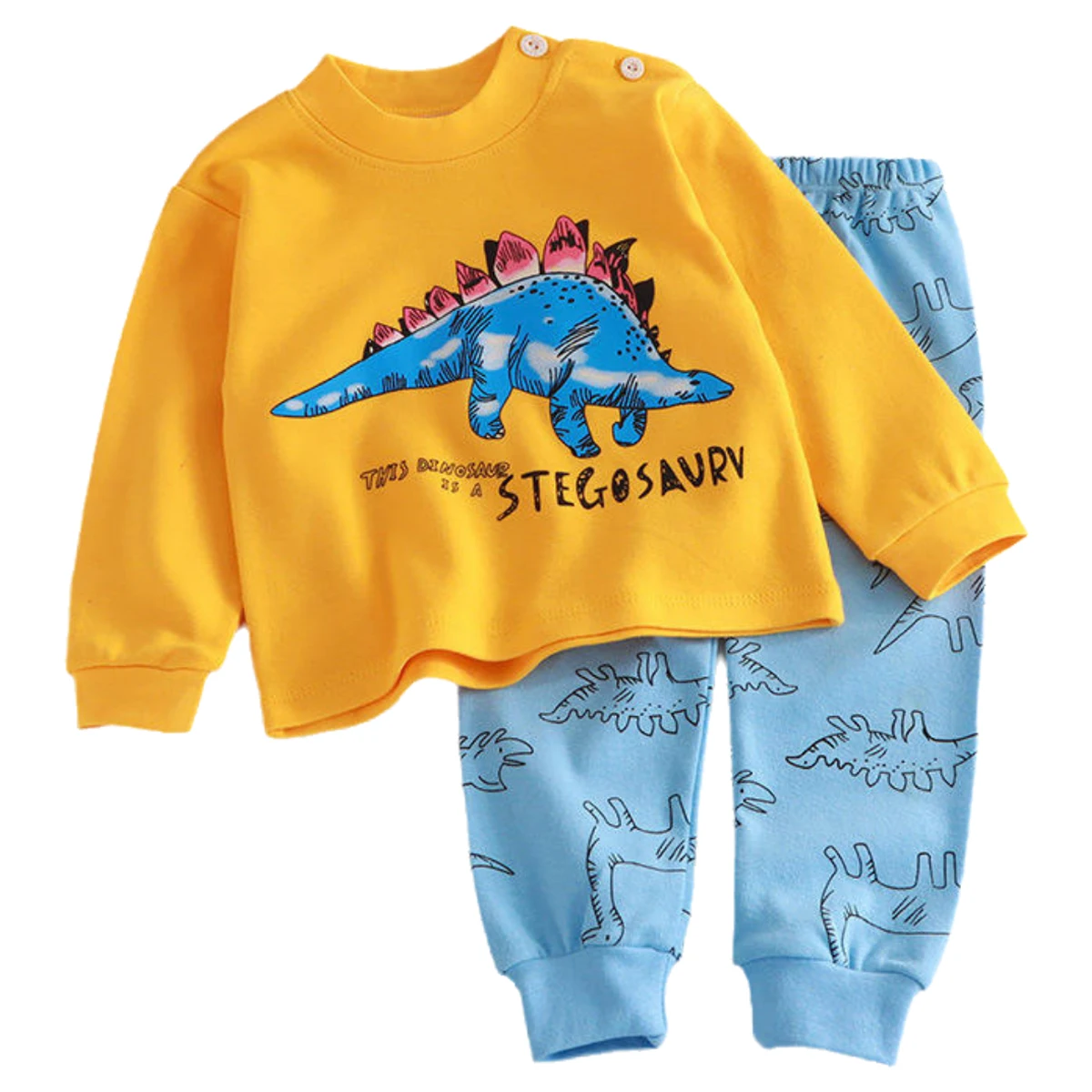 Rarewe Children Pajamas 2pcs Set Girls Soft Cotton Fabric Sleepwear Kids Nightwear Boys Long Sleeve Cute Cartoon Printed Pyjamas